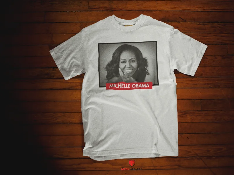 BH - Michelle Obama - Black History Shirt-- Mesh Canvas Denim
