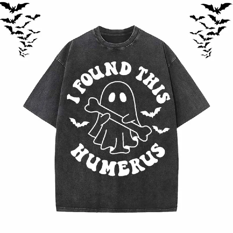 I Found This Humerus Short Sleeve T-shirt -- Basic T-Shirt Crew Neck Short Sleeve