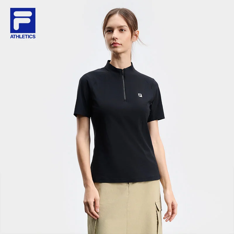 FILA CORE ATHLETICS EXPLORE NATURE'S WONDER Women Short Sleeve T-shirt (Black)-- Chenille Blend Fleece Blend Nylon Blend FILA CORE ATHLETICS EXPLORE NATURE'S WONDER Women Short Sleeve T-shirt (Black)-- Chenille Blend Fleece Blend Nylon Blend