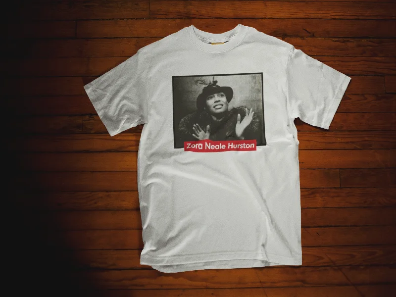 BH - Zora Neale Hurston - Black History Shirt-- Handmade Hand-knitted Hand-woven