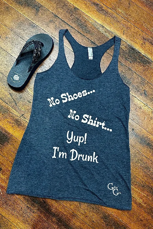 No Shoes No Shirt Tank-- Terry Blend Velvet Blend Canvas Blend