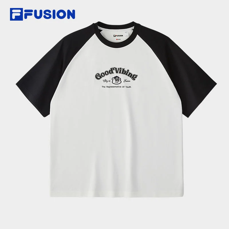 FILA FUSION INLINE CULTURE 1 Unisex Short Sleeve T-shirt (White)-- Handmade Hand-knitted Hand-woven FILA FUSION INLINE CULTURE 1 Unisex Short Sleeve T-shirt (White)-- Handmade Hand-knitted Hand-woven