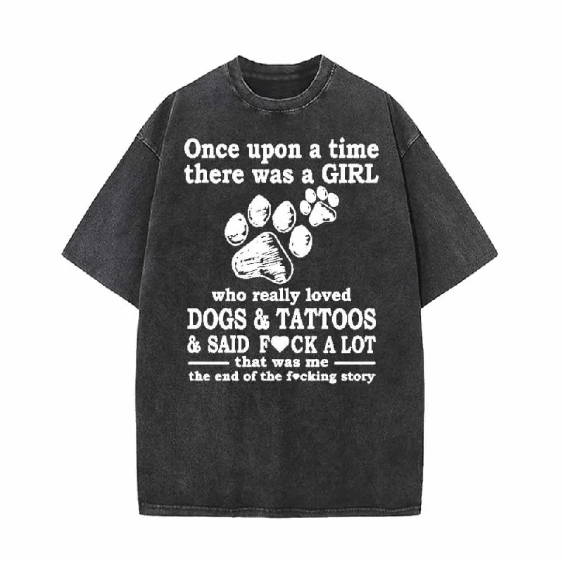 There Was A Girl Who Really Love Dogs And Tattoos T-shirt-- Zippered Front Buttoned Front Snap Front There Was A Girl Who Really Love Dogs And Tattoos T-shirt-- Zippered Front Buttoned Front Snap Front