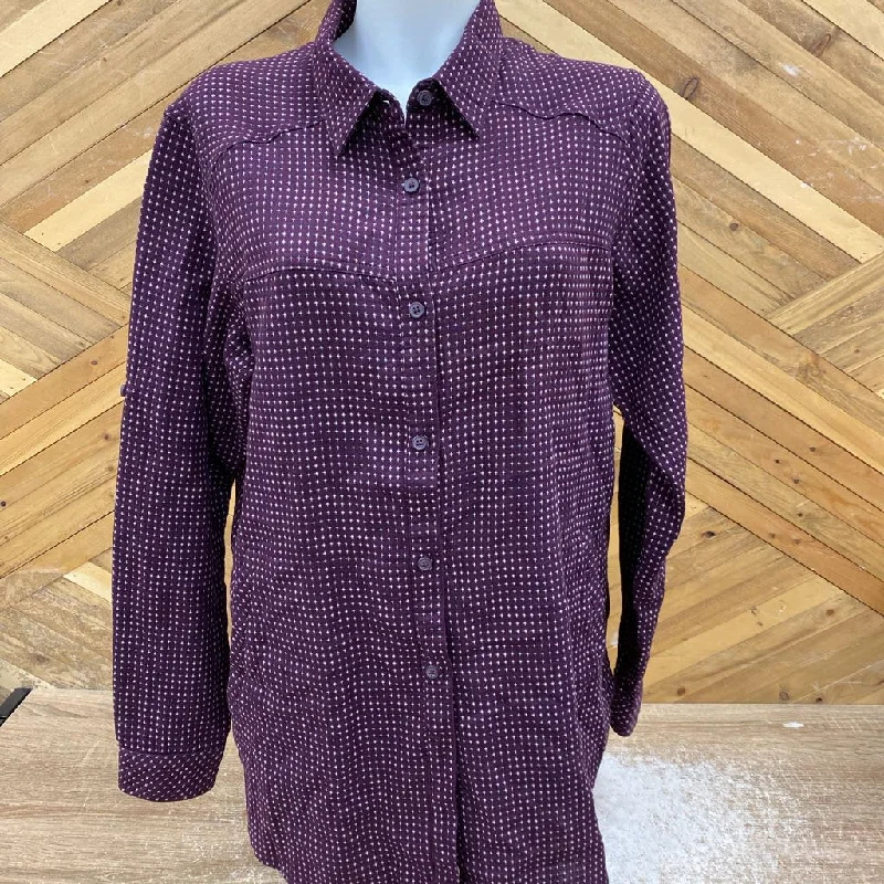 Columbia - Women's Button-Up Shirt - MSRP $95: Burgundy-women-XL-- Ribbed T-Shirt High Neck Heavyweight Columbia - Women's Button-Up Shirt - MSRP $95: Burgundy-women-XL-- Ribbed T-Shirt High Neck Heavyweight