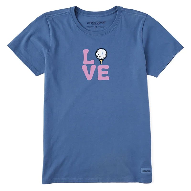 Life Is Good Love For Golf Womens T-Shirt-- Satin Blend Silk Blend Wool Blend