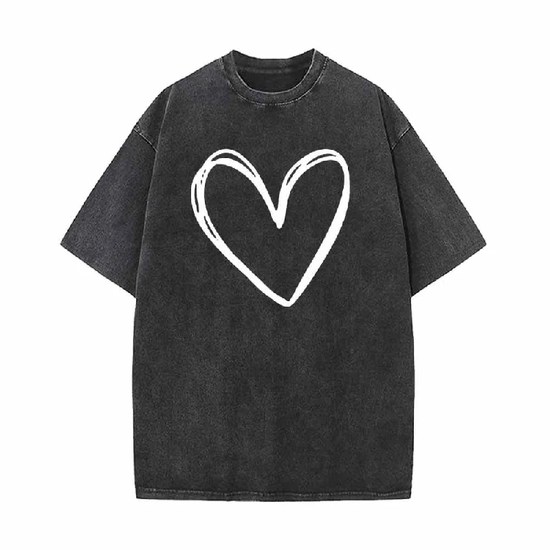 To The Person Behind Me Heart Pattern T-shirt-- Spandex Blend Rayon Blend Denim Blend