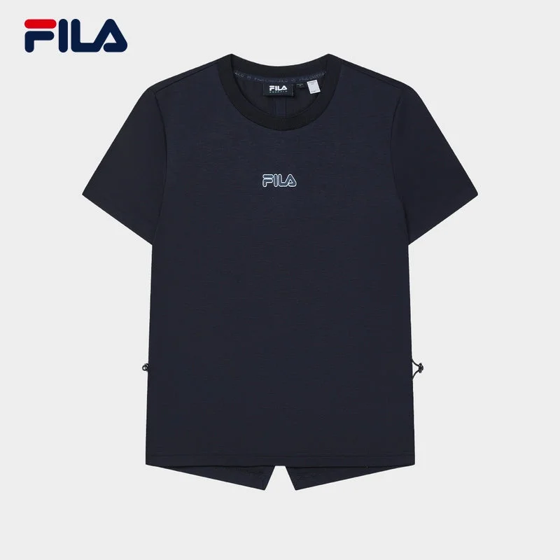 FILA CORE LIFESTYLE FILA EMERALD Women Short Sleeve T-shirt (Navy)-- Chenille Fabric Brocade Fabric Lace Fabric FILA CORE LIFESTYLE FILA EMERALD Women Short Sleeve T-shirt (Navy)-- Chenille Fabric Brocade Fabric Lace Fabric