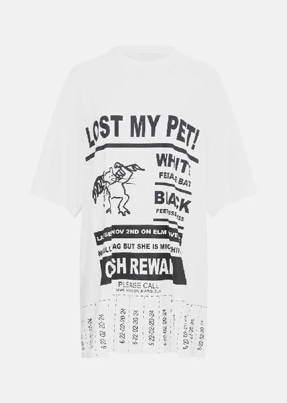 White Oversized T-shirt-- Machine Wash Dry Clean Hand Wash