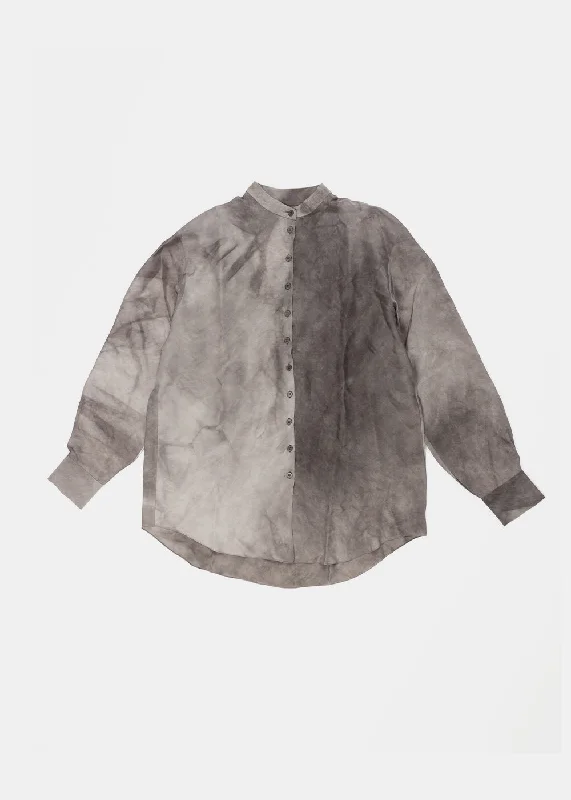 Fade Grey Park Shirt-- Cashmere Blend Cotton Blend Poly Blend