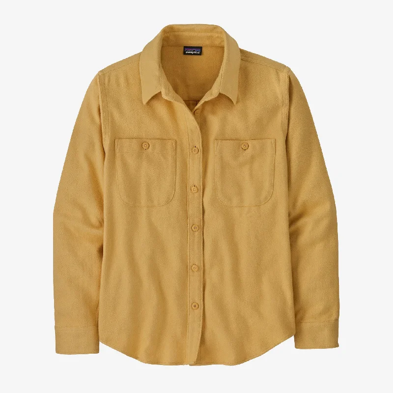 Patagonia Women's Fjord Flannel Shirt - Beeswax Tan-- Print Jacquard Patchwork