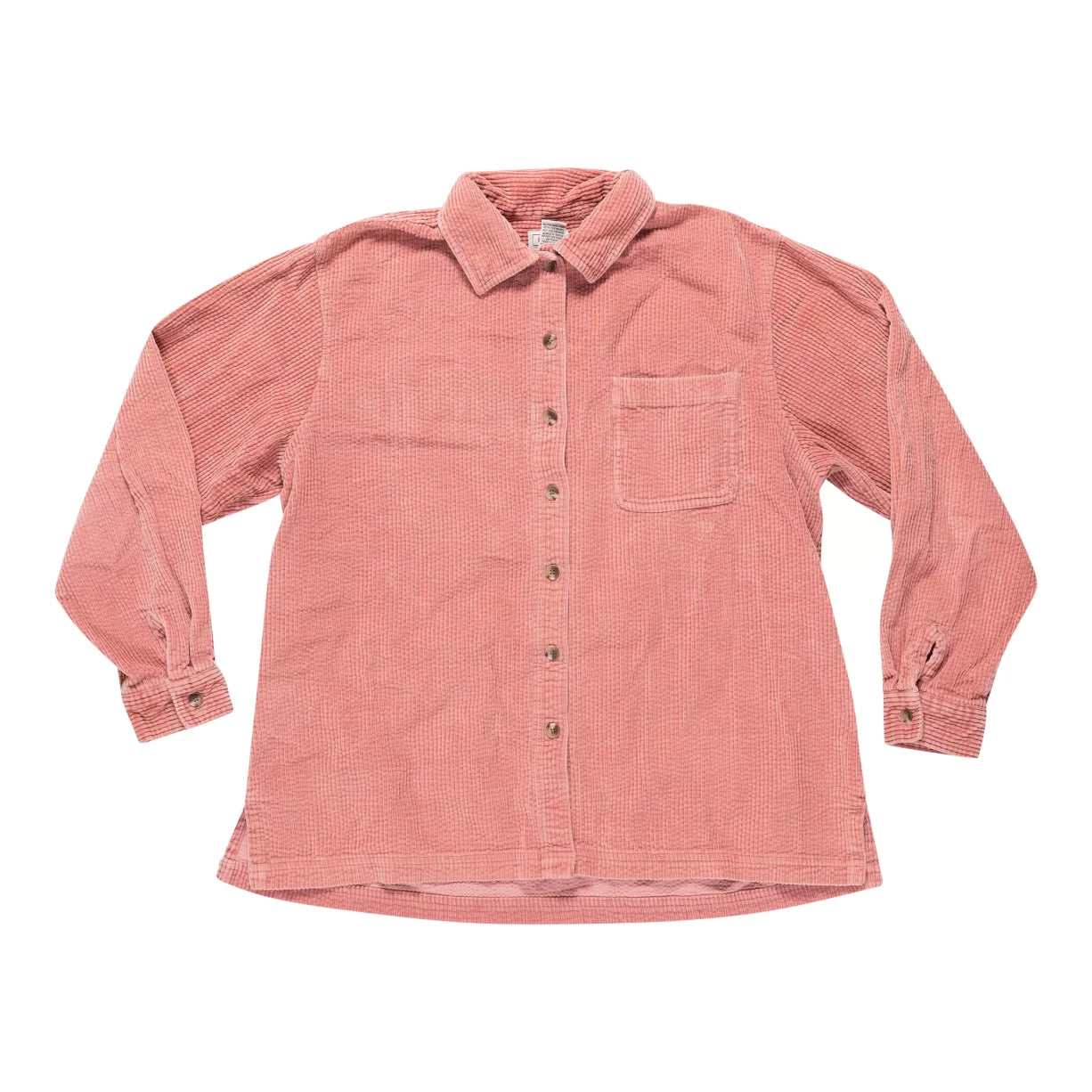 L.L.Bean Comfort Corduroy Relaxed Shirt - Women's-- Ribbed T-Shirt High Neck Heavyweight