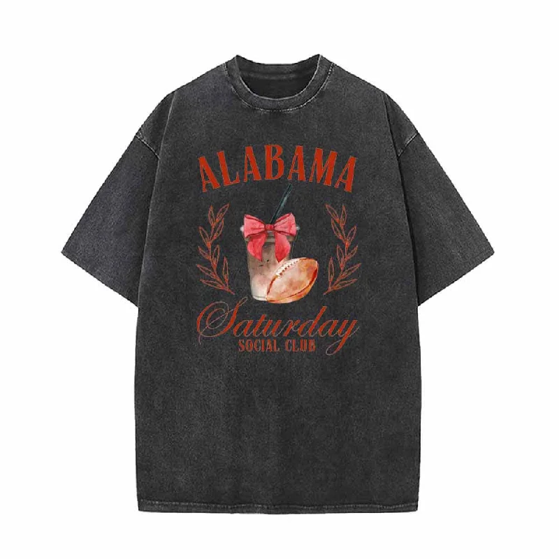 Alabama Saturday Social Club T-shirt-- Real Fur Shearling Chenille