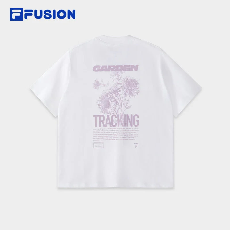 FILA FUSION INLINE URBAN TECH Women Short Sleeve T-shirt (White / Violet)-- Jersey Fabric Tulle Fabric Batik Fabric FILA FUSION INLINE URBAN TECH Women Short Sleeve T-shirt (White / Violet)-- Jersey Fabric Tulle Fabric Batik Fabric