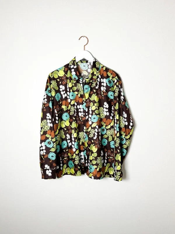 Laura Urbinati - Oversized Shirt - Brown/Acid/Anise-- Front Pockets Side Pockets Patch Pockets Laura Urbinati - Oversized Shirt - Brown/Acid/Anise-- Front Pockets Side Pockets Patch Pockets