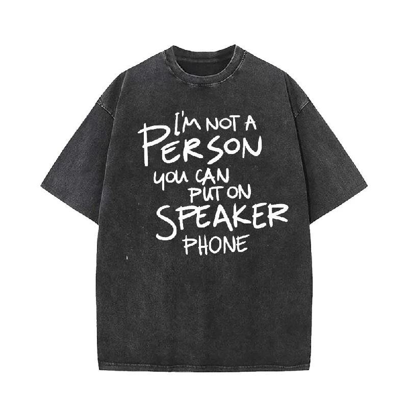 Vintage Washed Funny Adult Humor T-shirt-- Asymmetrical Pockets Print