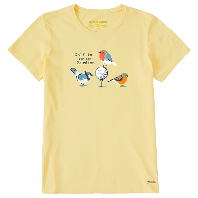 Life Is Good Golf Is For The Birdies Womens T-Shirt-- Ribbed Striped Patterned