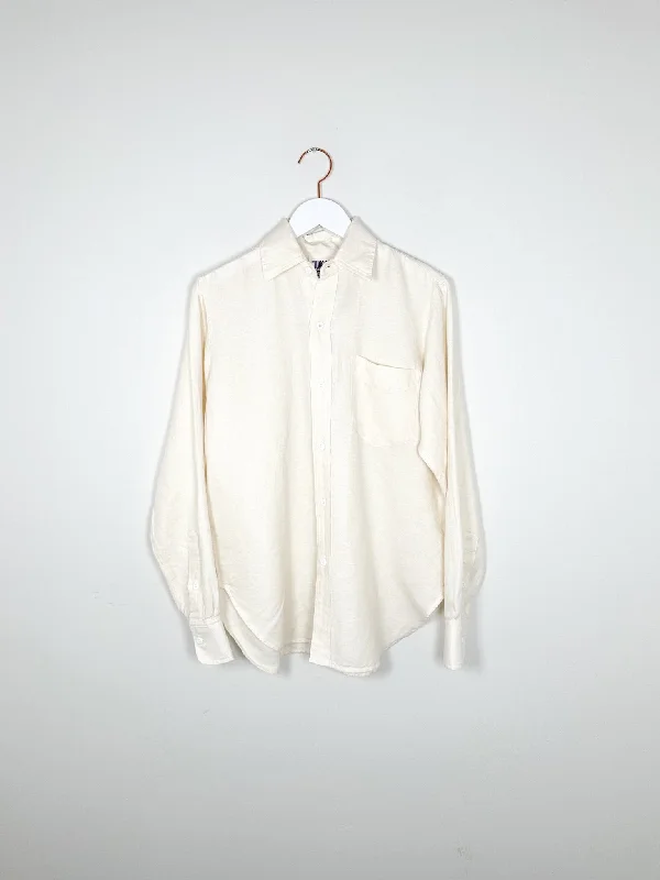 Jungmaven - Santa Fe Long Sleeve Shirt - Washed White-- Plaid T-Shirt Polka Dot Checkered Jungmaven - Santa Fe Long Sleeve Shirt - Washed White-- Plaid T-Shirt Polka Dot Checkered