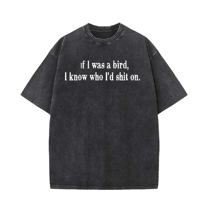 If I Was a Bird T-shirt Shorts Hat-- Notch Collar Peter Pan Collar Cowl Neck