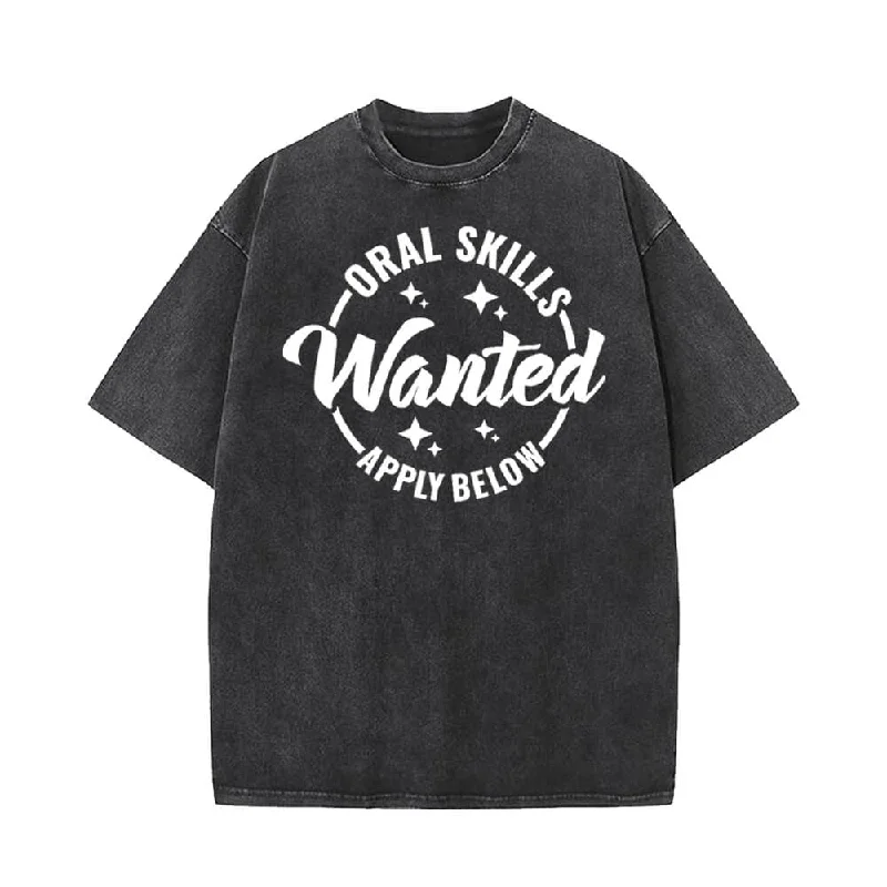 Oral Skills Wanted Apply Below T-shirt-- Striped Floral Plaid