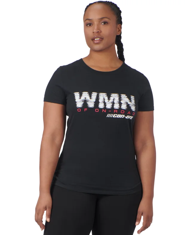 WMN of On-Road T-Shirt -- Basic T-Shirt Crew Neck Short Sleeve