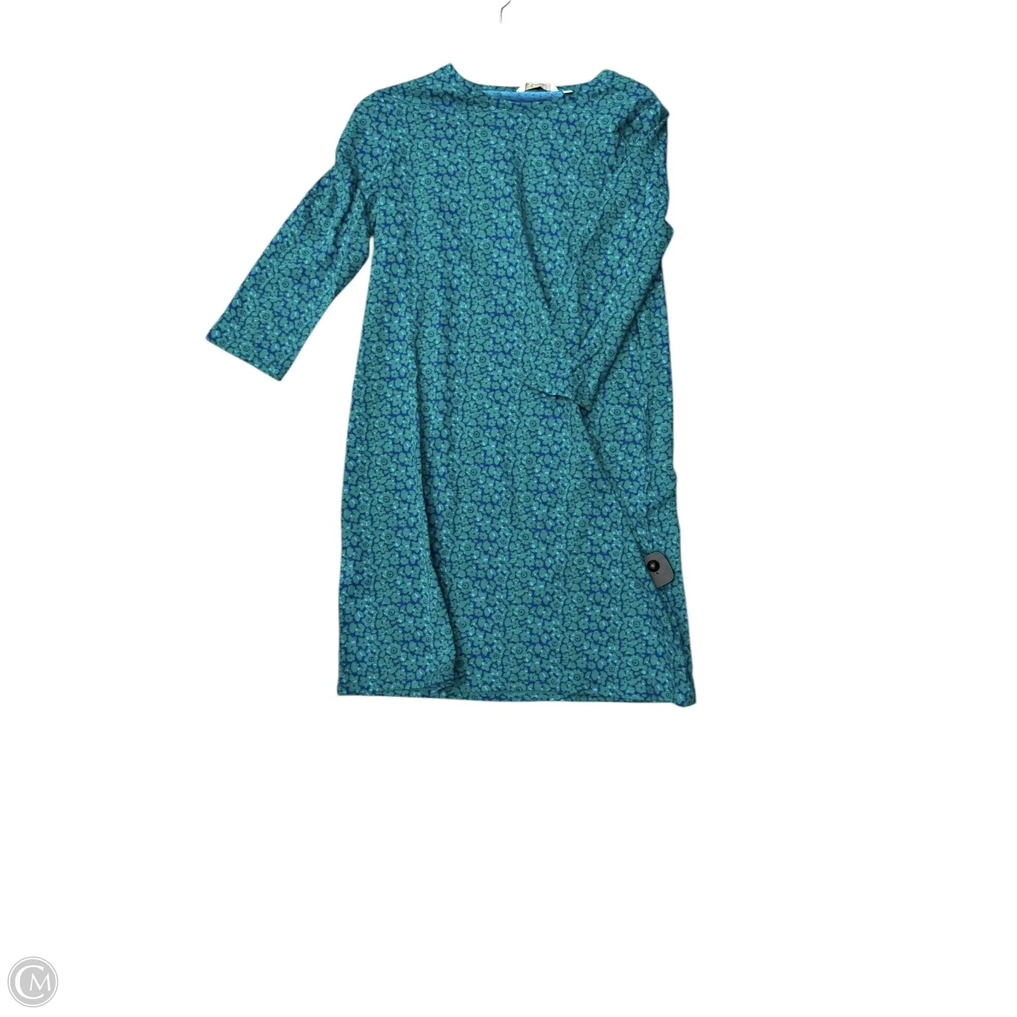 Dress Casual Midi By Boden In Blue & Green, Size: 8 Tunics Sophisticated sleek