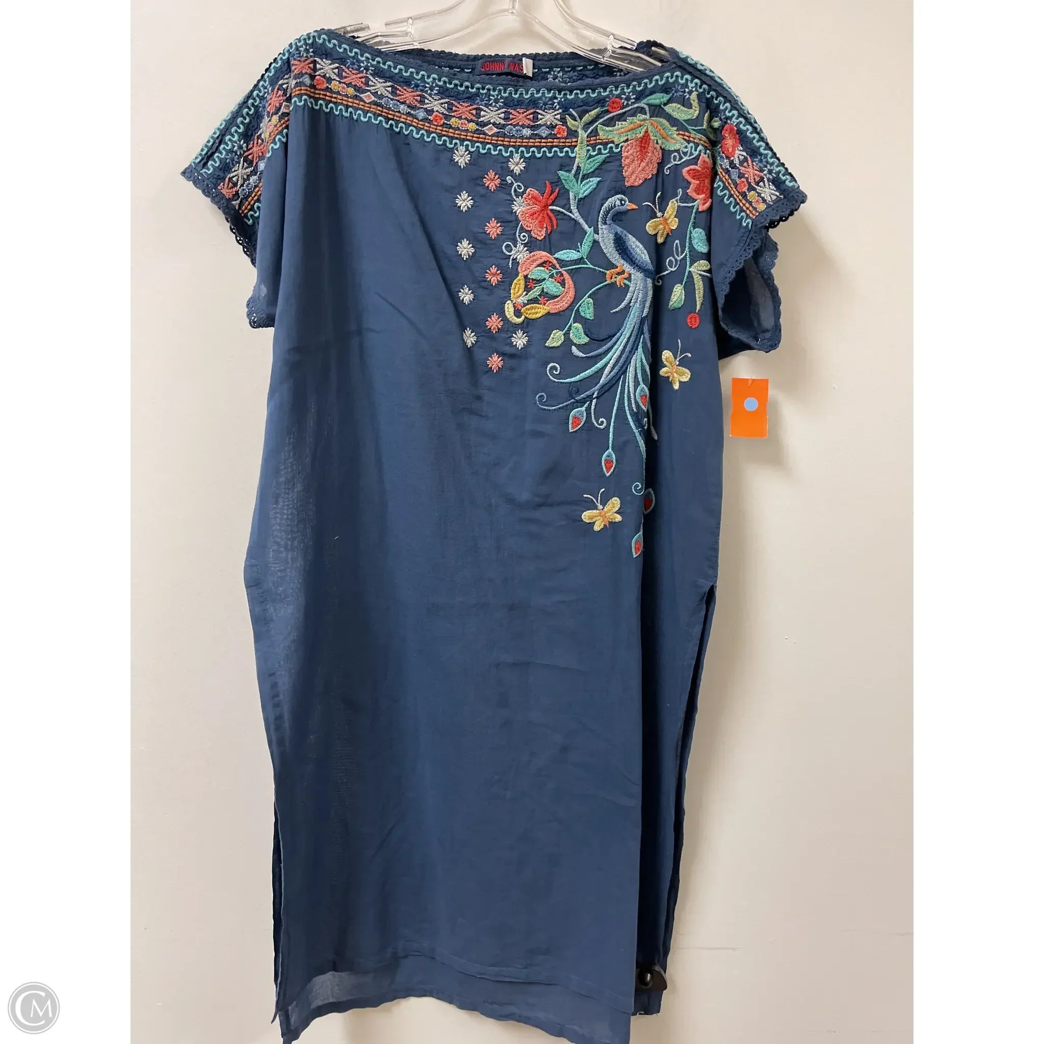 Dress Casual Midi By Johnny Was In Navy, Size: Xs Tunics Modern contemporary