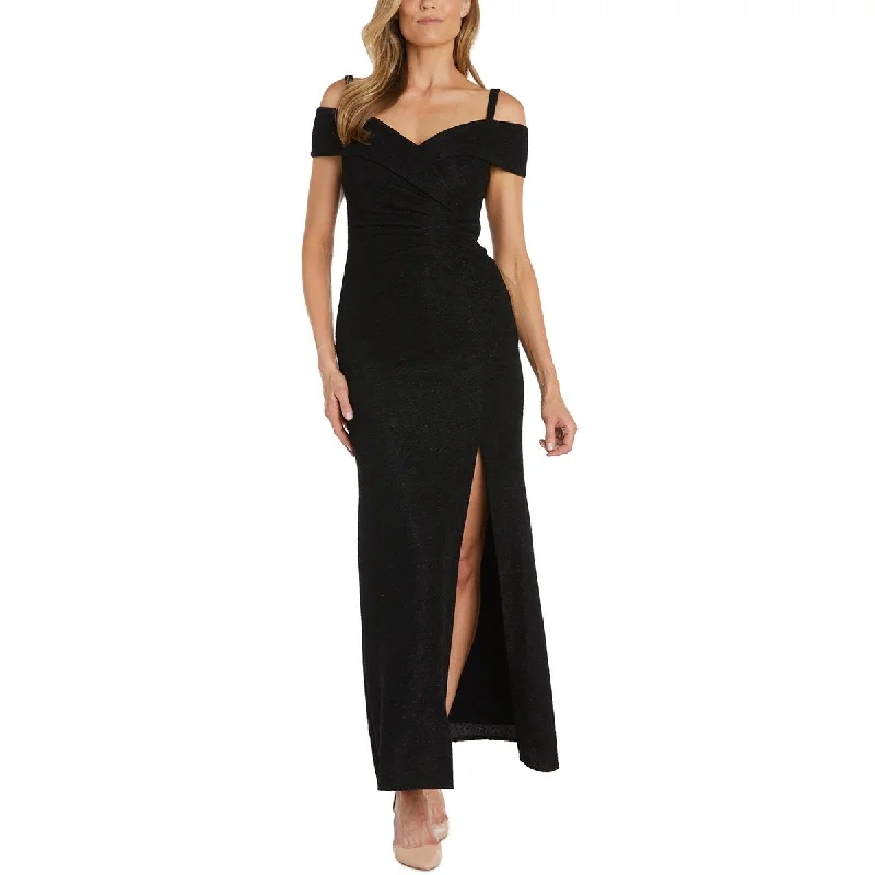 Womens Glitter Ruffled Evening Dress Tunics Stylish modern
