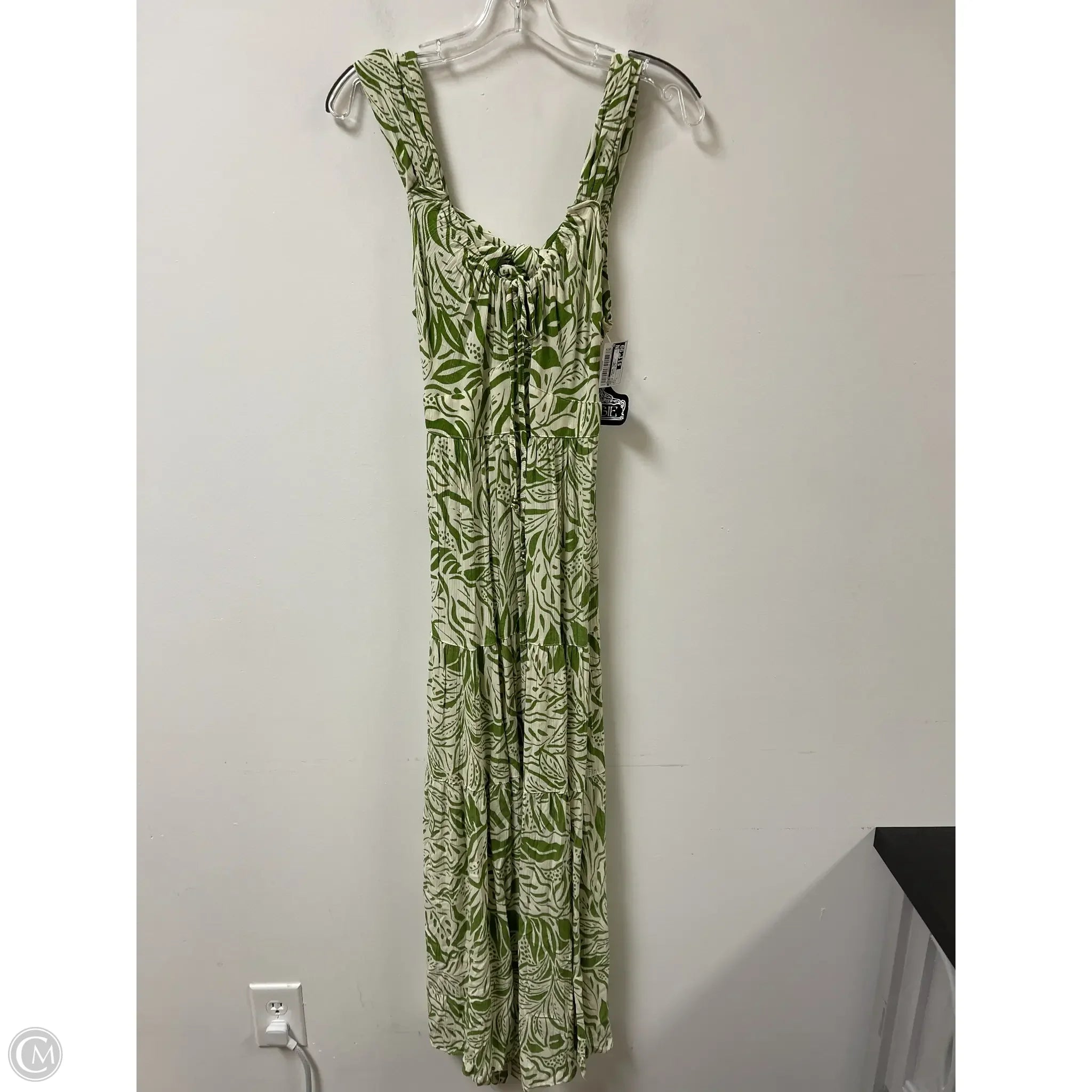 Dress Casual Maxi By Angie In Cream & Green, Size: L Tunics Essential wardrobe
