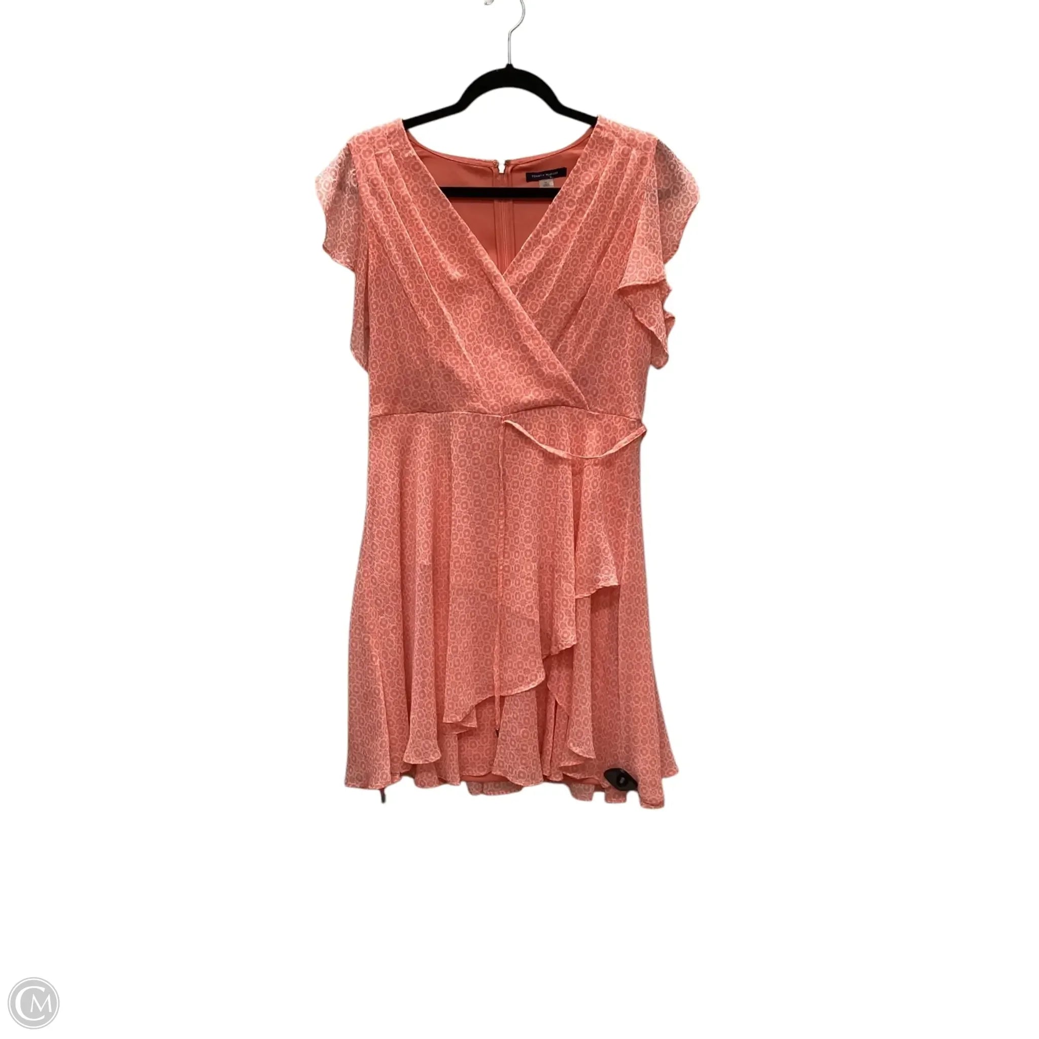 Dress Casual Short By Tommy Hilfiger In Orange & White, Size: M Tunics Practical durable