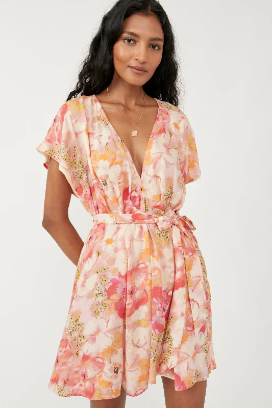 Freddy Tie Mini Dress Trendy Mesh Mini Dress