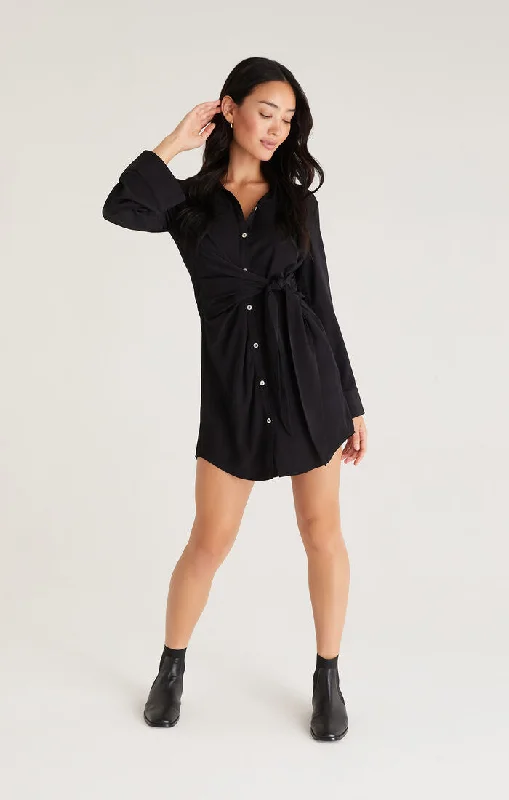 Dallon Cupro Mini Dress Elegant Velvet Mini Dress