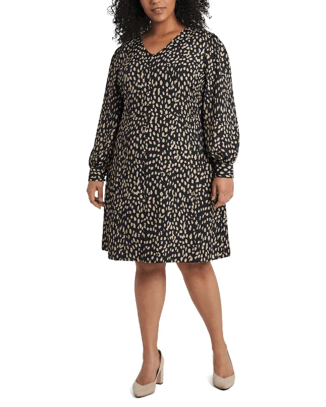 Hazel Button Down Mini Dress | RICH BLACK Fashionable Pleated Mini Dress