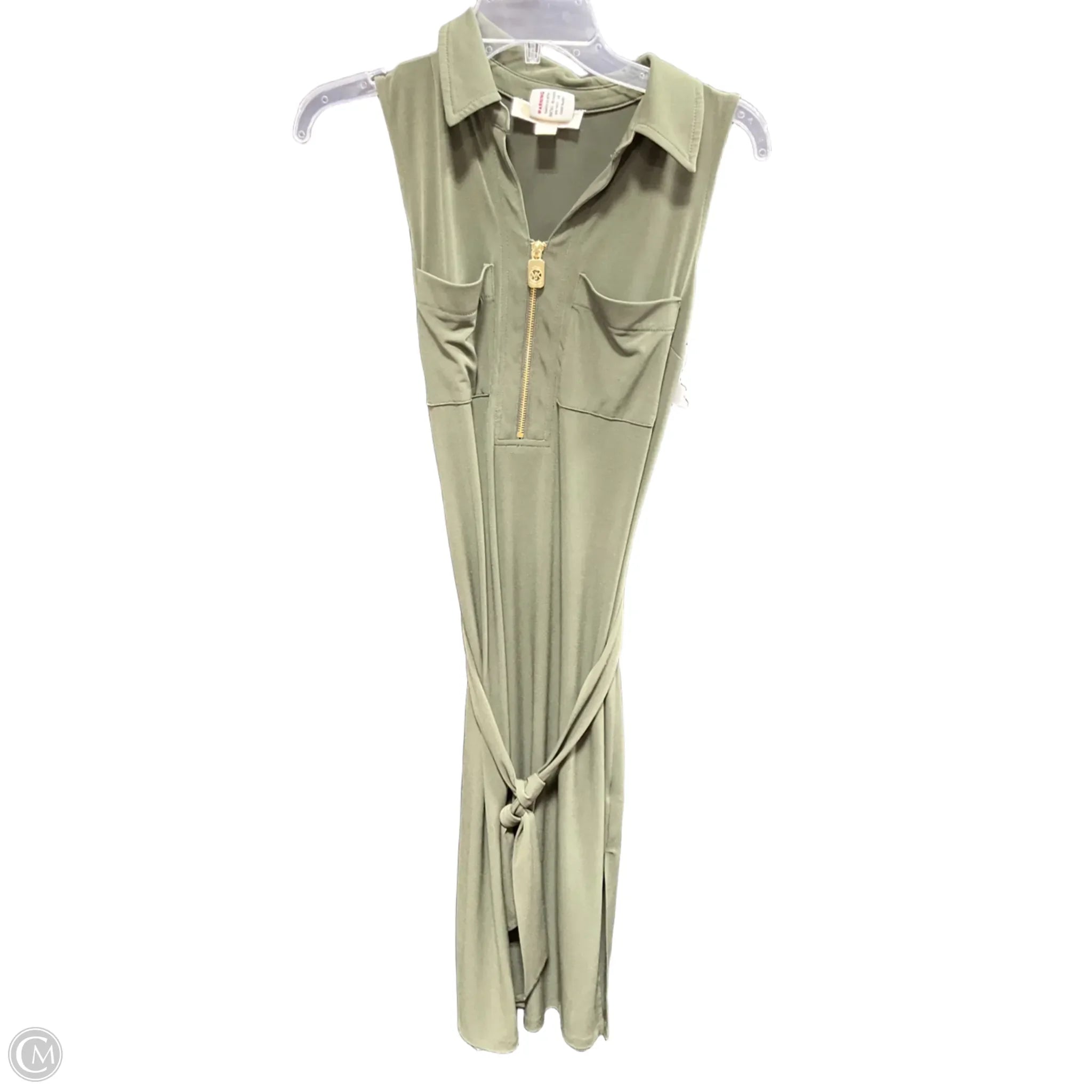 Dress Casual Midi By Michael By Michael Kors In Green, Size: M Tunics Solid Classic