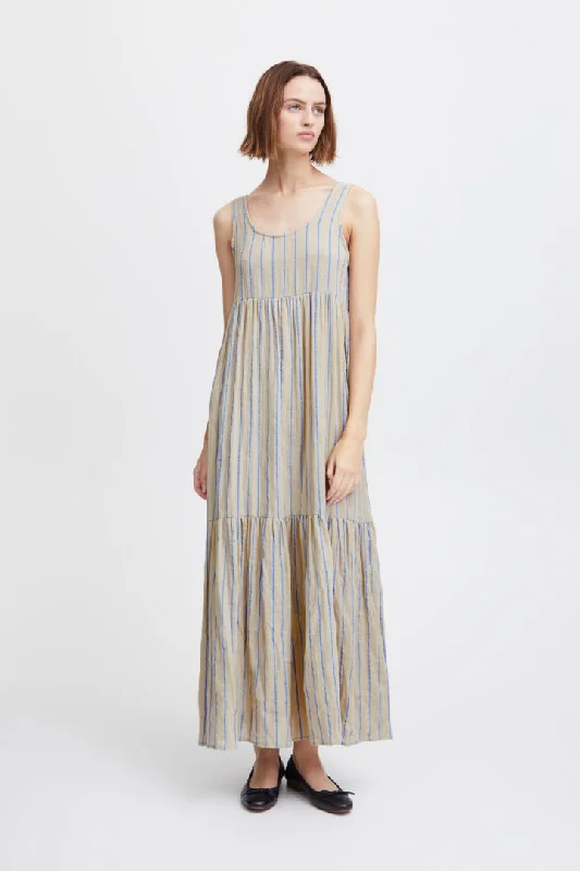 Foxa Striped Maxi Dress Tunics Wedding white