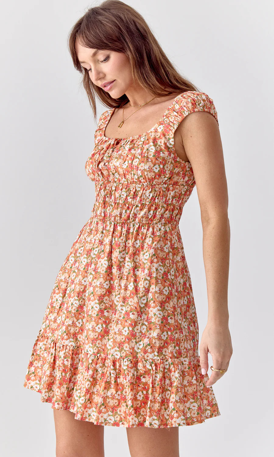 Vienna Floral Mini Dress Fashionable Party Mini Dress