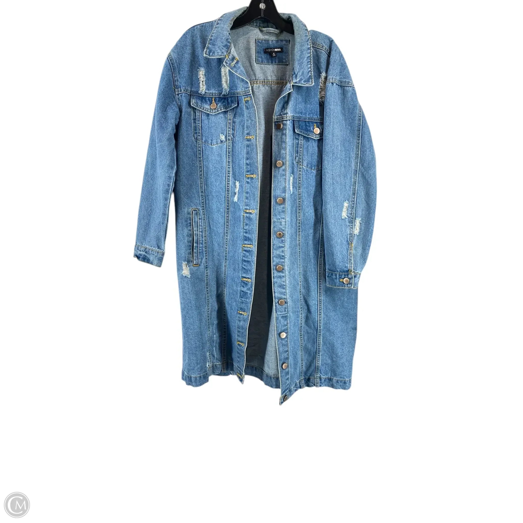 Dress Casual Midi By Fashion Nova In Blue Denim, Size: M Tunics Cozy soft