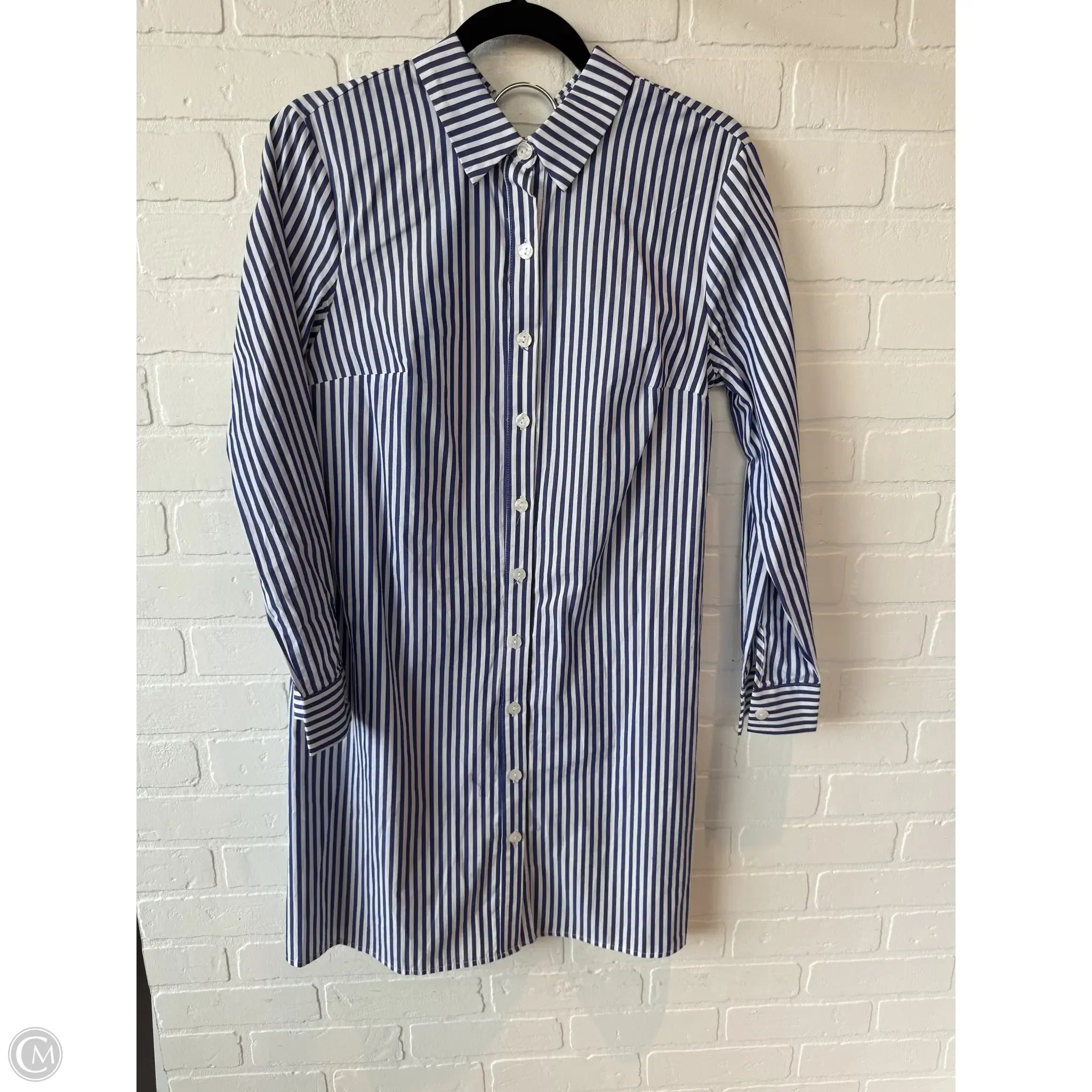 Dress Casual Short By Everly In Blue & White, Size: S Tunics Summer linen