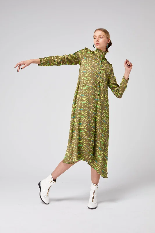 Java dress in Eat Your Greens print Tunics Chinos classic
