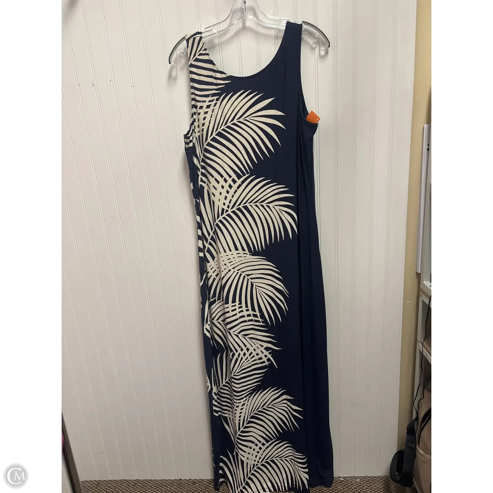 Dress Casual Maxi By Tommy Bahama In Navy, Size: L Halter Neckline Beach