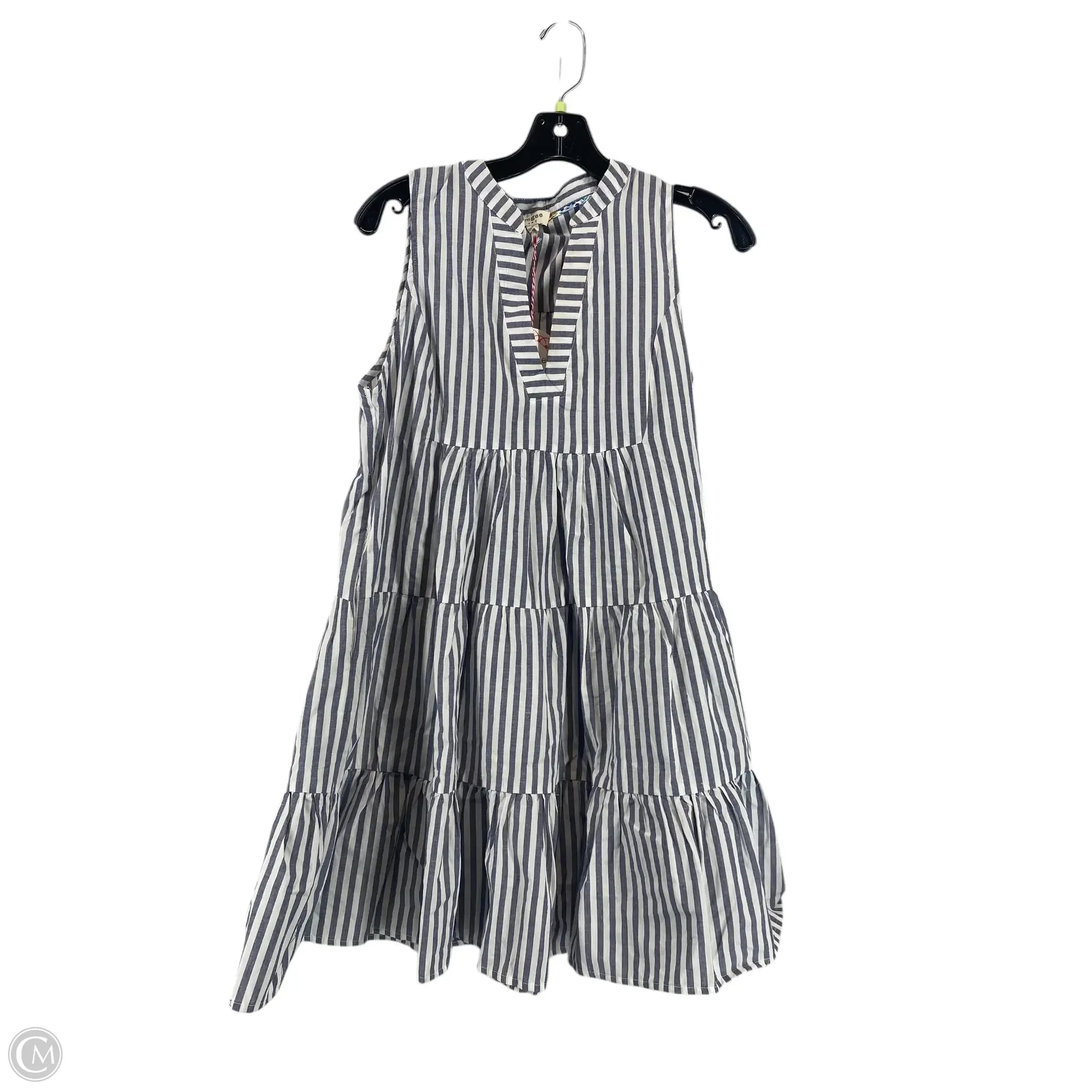 Dress Casual Short By Umgee In Striped Pattern, Size: S Tunics Yoga stretchy