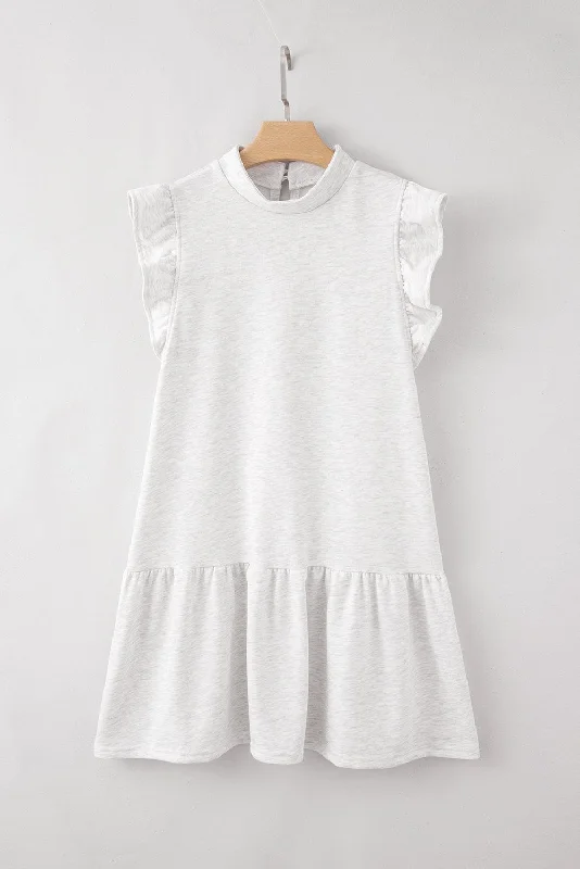On-Trend Ruffle Mini Dress Stylish Short Sleeve Mini Dress
