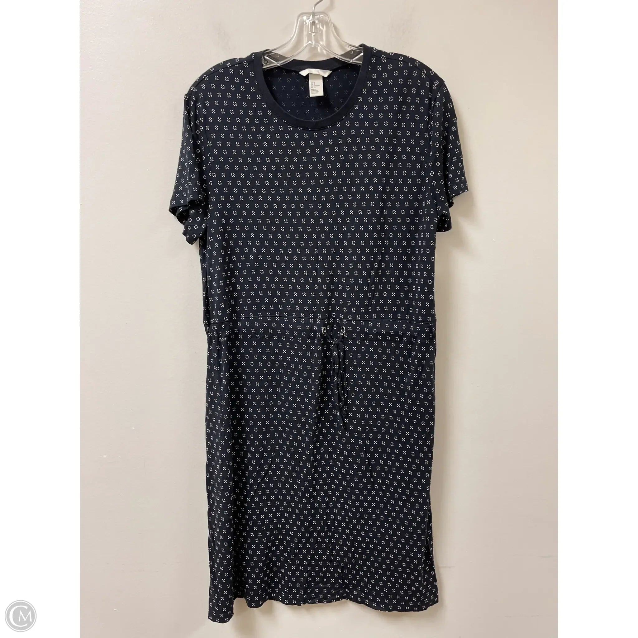Dress Casual Short By H&m In Navy, Size: L Crew Neckline Casual