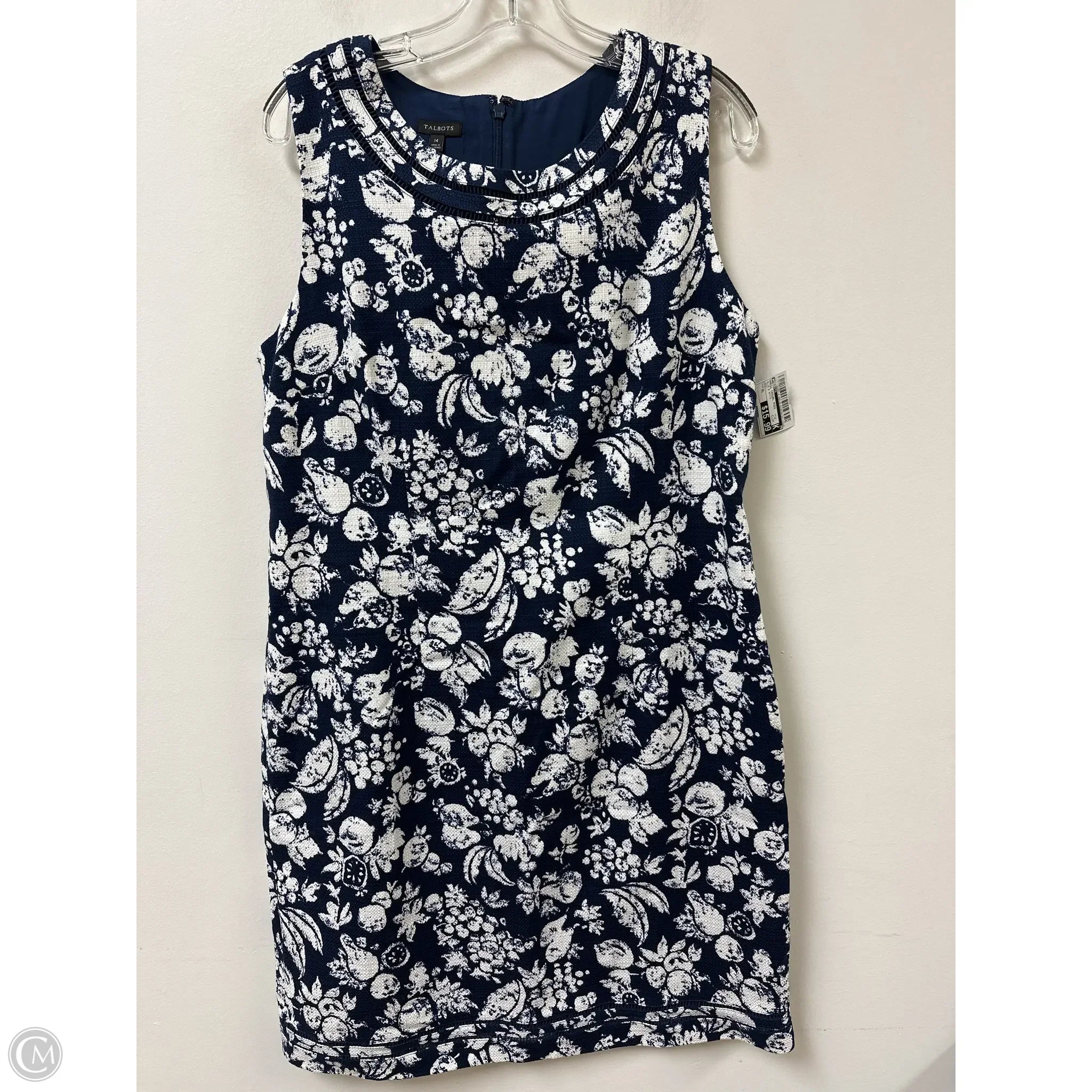 Dress Casual Midi By Talbots In Blue & White, Size: Xl Tunics Luxurious high-end