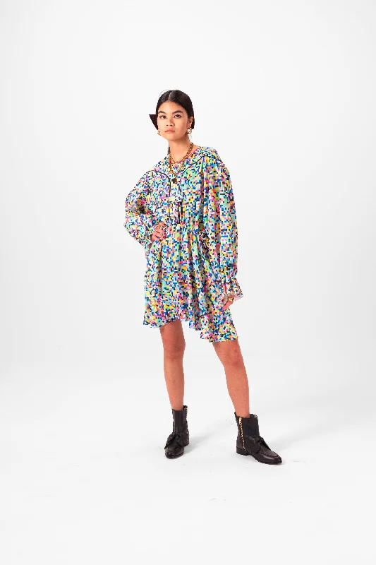 Trigalière dress in Pixels print Tunics Versatile functional