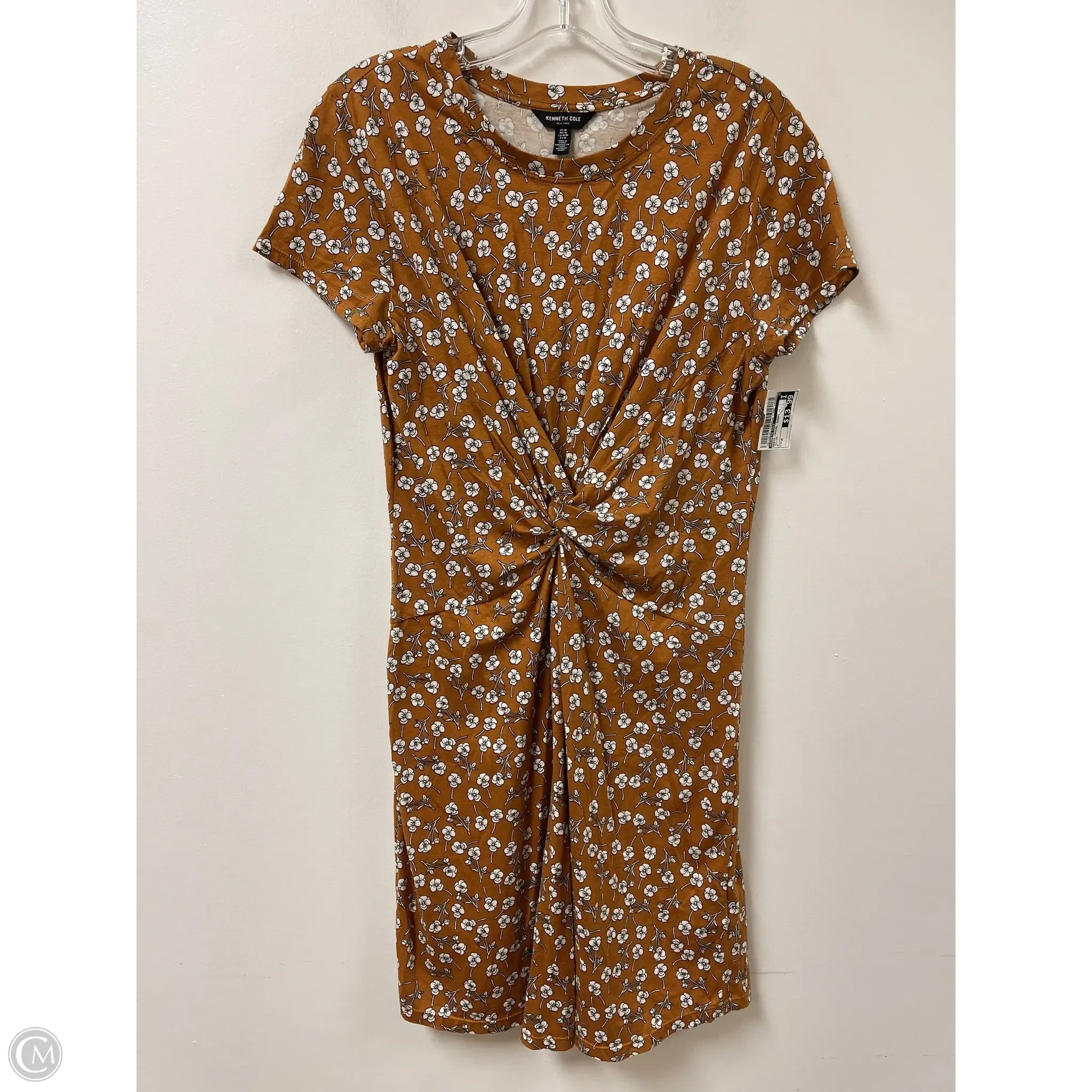 Dress Casual Short By Kenneth Cole In Yellow, Size: M Floral Print girly