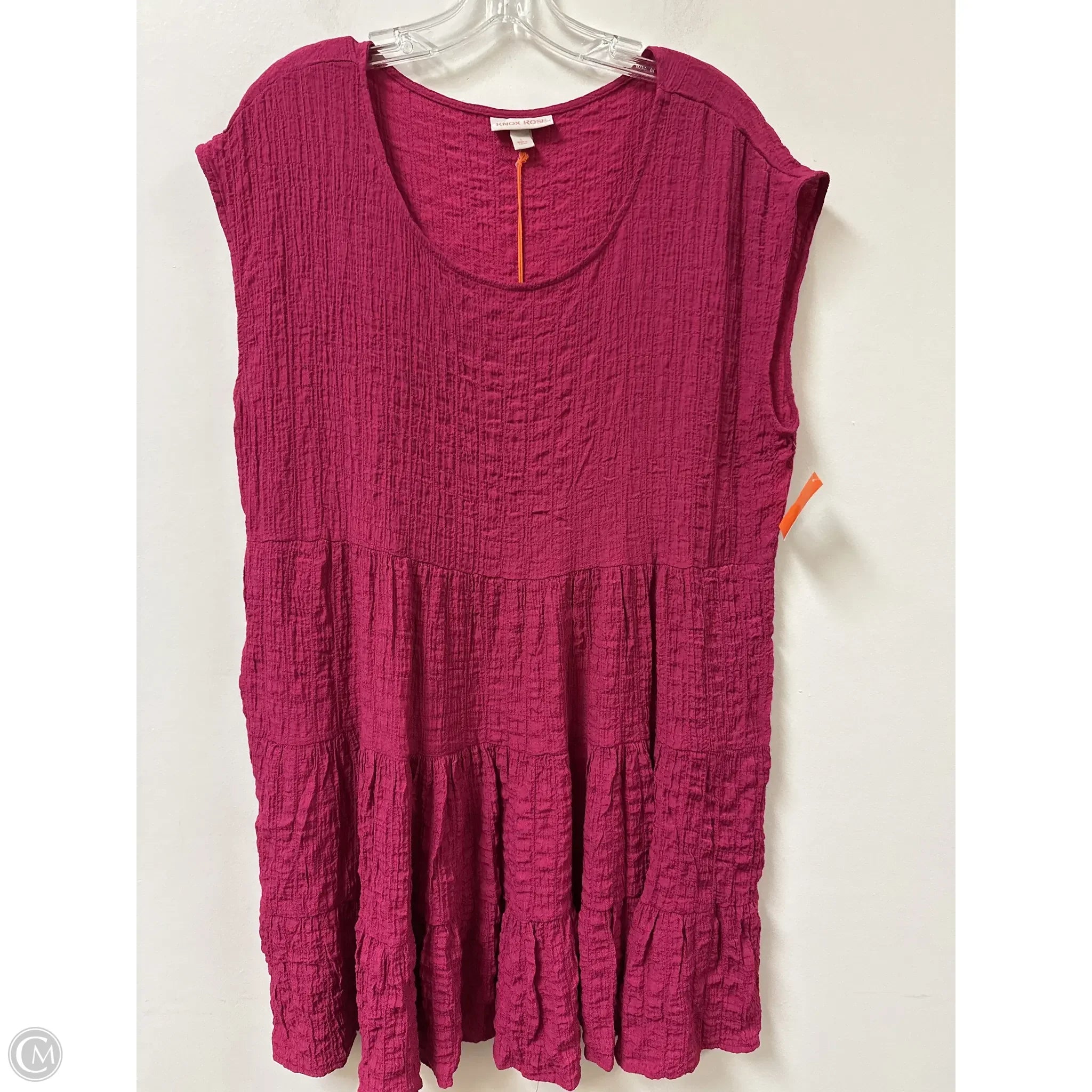 Dress Casual Midi By Knox Rose In Pink, Size: L Square Neckline Feminine