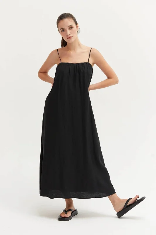 Lana Bubble Tencel Midi Dress Tunics Sophisticated sleek