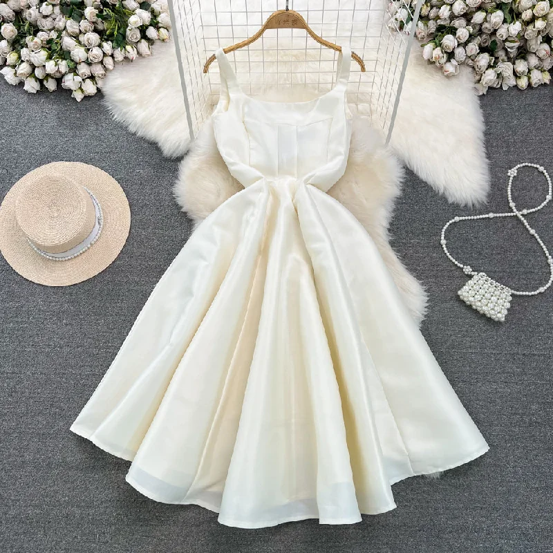 IKEARLAX  First Love Suspender Dress for Women Fashion Super Fairy Mori Style Waist Slimming A- line Bubble Princess Dress Dress Tunics Custom made