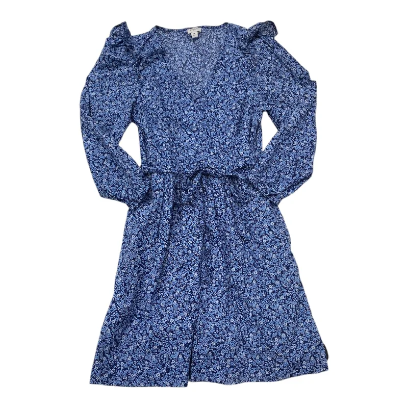 Dress Casual Midi By J. Crew In Blue, Size:M Boatneck Modish Everyday