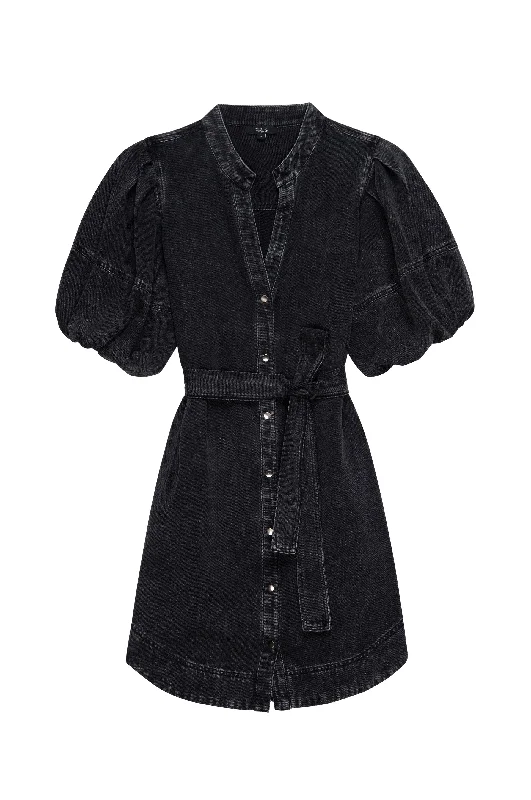 Rails Kingsley Denim Mini Dress Chic Puff Sleeve Mini Dress